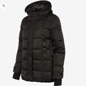 Steve Madden black Hooded Puffer Jacket NWOT